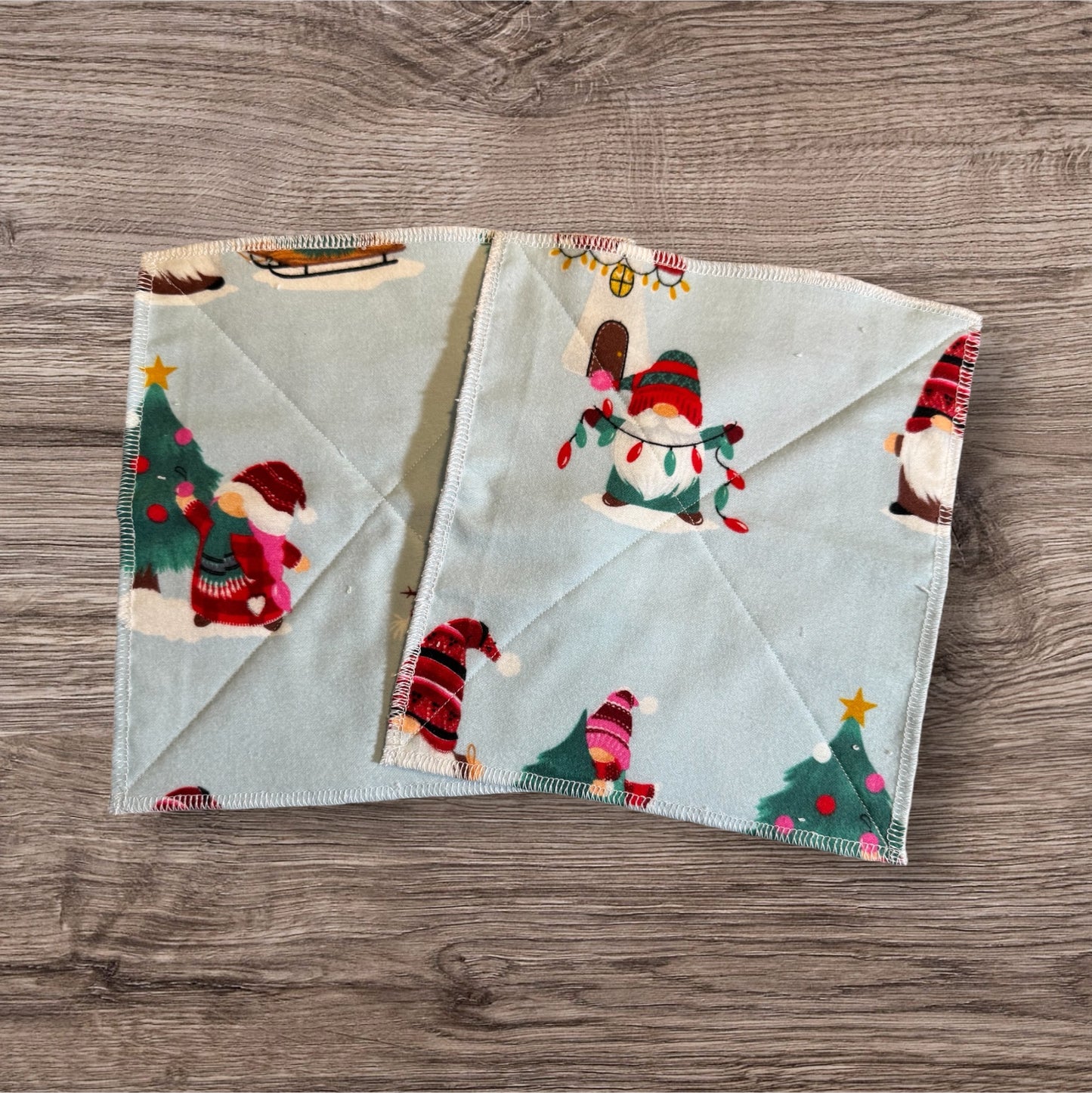 Reusable 2-Ply Dish Towels – Cotton Flannel & Terry Cloth, Absorbent Eco-Friendly Kitchen Towels (Set of 2)