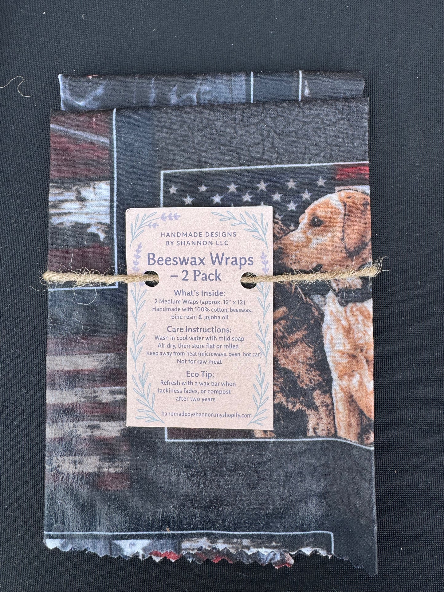 Beeswax Wraps – 2 Pack (Medium 12”x12”) | Reusable & Eco-Friendly