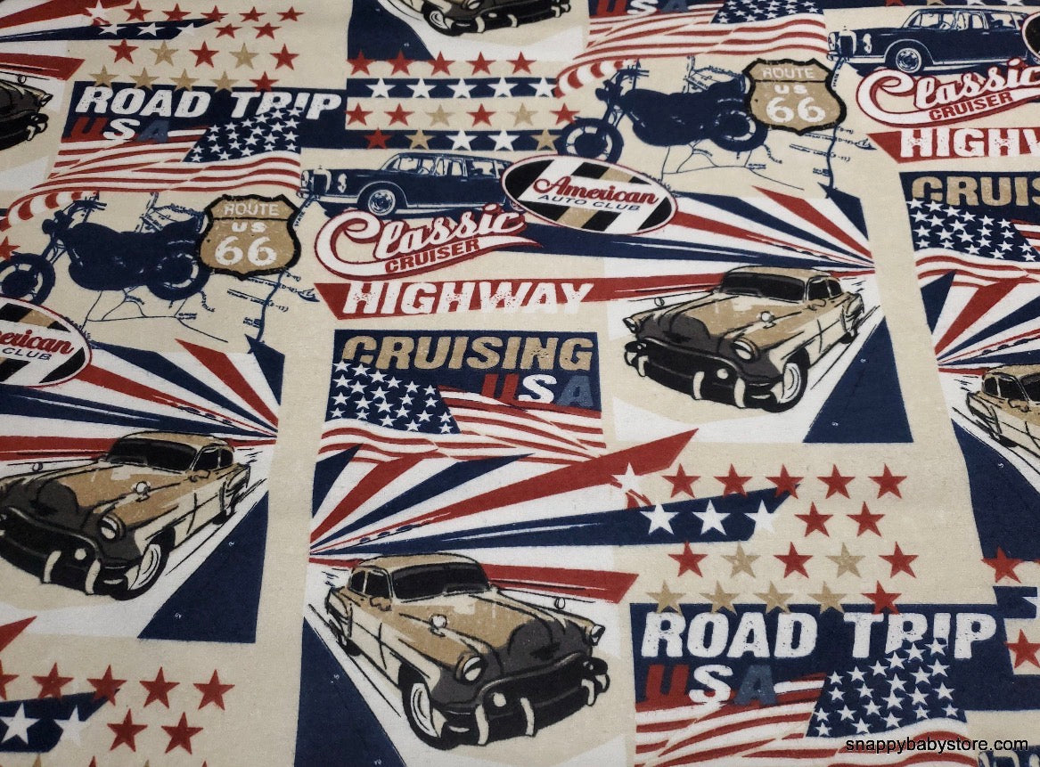 Patriotic Road Trip Reusable Paper Towels – Set of 6