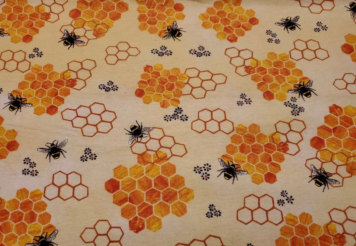 Honey Bee Reusable Paper Towels – Set of 6 | Washable Cotton Flannel Kitchen Towels
