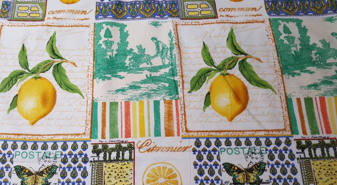 Tuscan Lemon Garden 2-Ply Reusable Dish Towels
