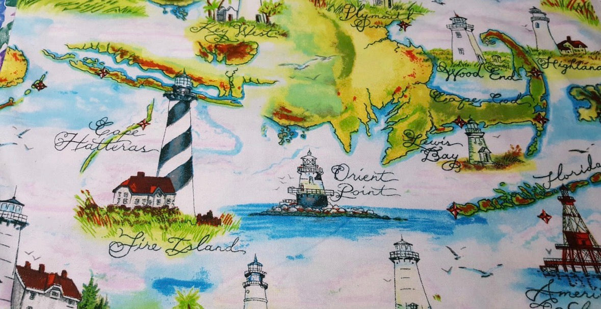 Coastal Lighthouse 2-Ply Reusable Dish Towels