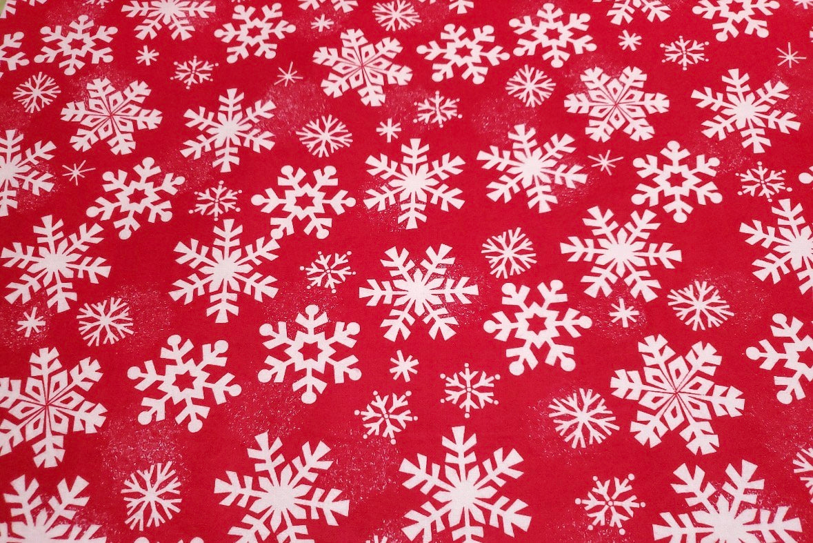 Red & White Snowflakes 2-Ply Reusable Dish Towels