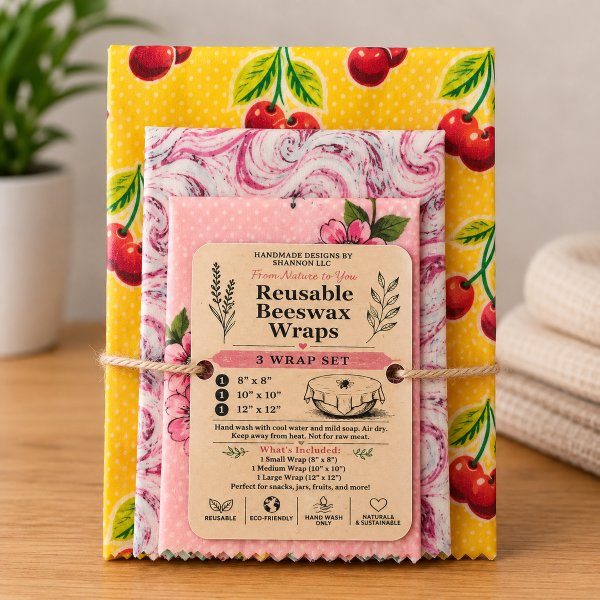 Reusable Beeswax Wraps | Handmade & Eco-Friendly Food Storage
