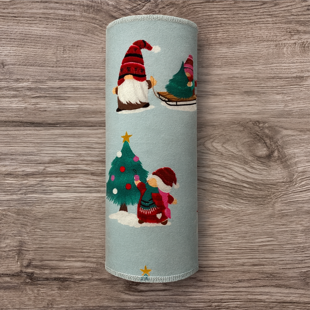 Reusable Paper Towels – Christmas Gnome Print (6-Pack) | Eco-Friendly Holiday Kitchen