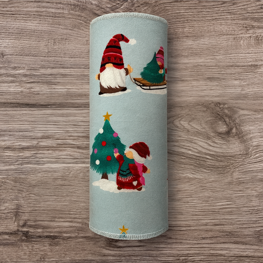 Reusable Paper Towels – Christmas Gnome Print (6-Pack) | Eco-Friendly Holiday Kitchen