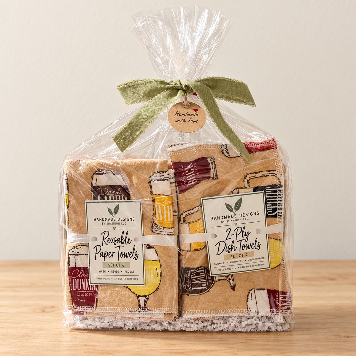 Beer & Drinks Reusable Kitchen Towel Gift Set