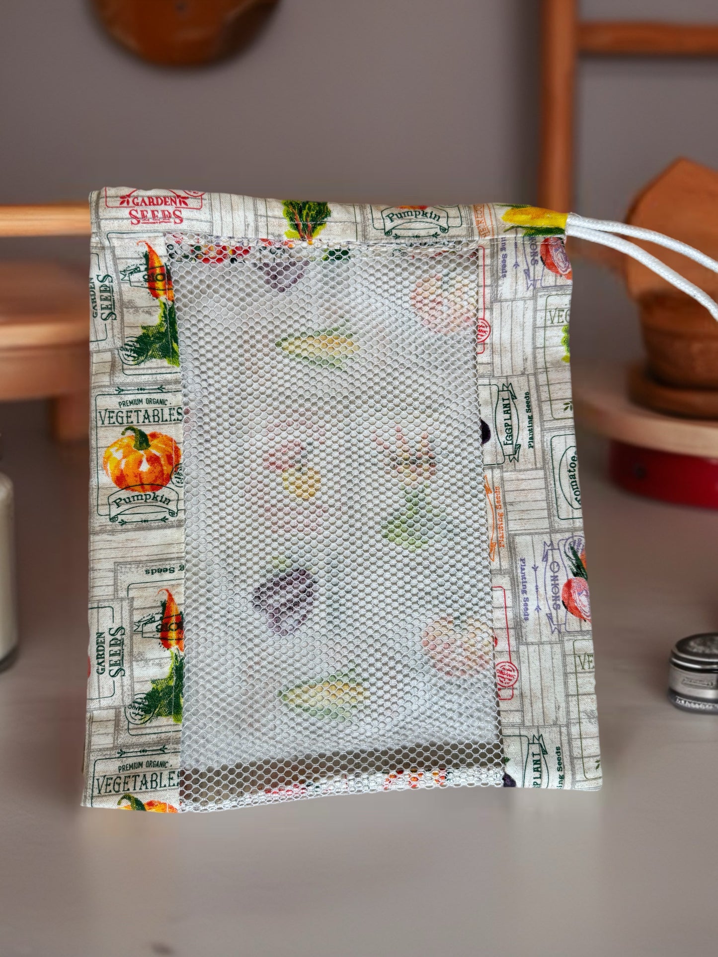Reusable Produce Bag – Handmade Mesh Market Bag