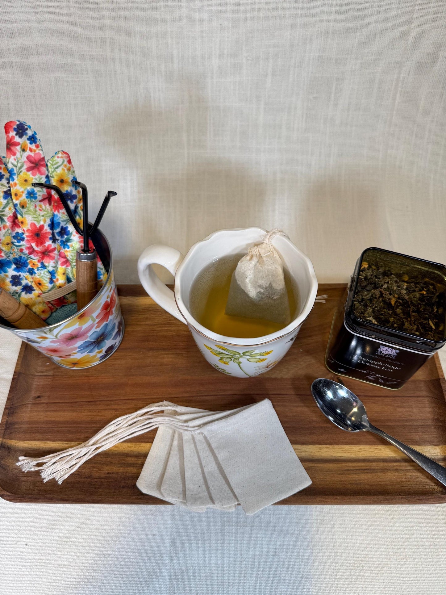 Eco-Friendly Reusable Tea Bags – 10 Pack | Handmade & Zero Waste Tea Filters