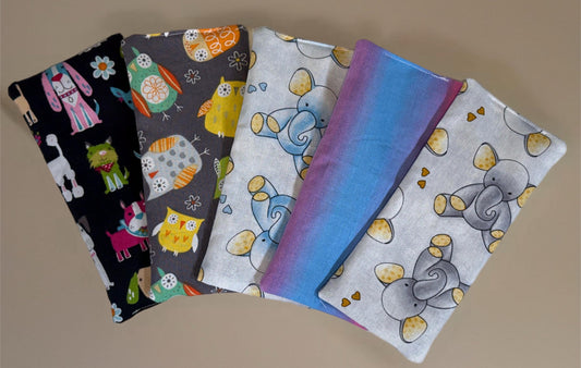 Kids Lavender Eye Pillow - Flaxseed Rice Filled - Calming Aromatherapy - Character Prints - Reusable Relaxation Gifts