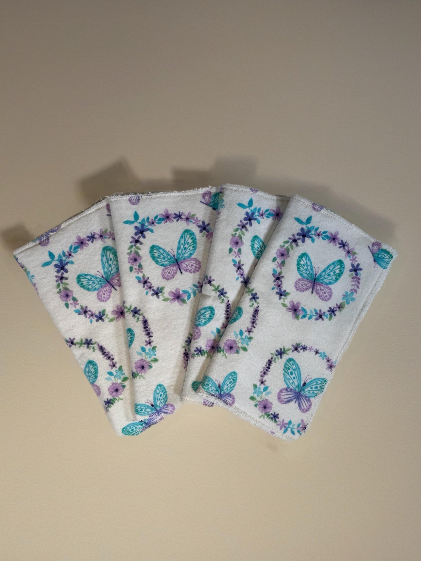 2-Ply 2  Pack Zero Waste Dish Towels, Cotton Flannel, Terry Cloth| Eco-Friendly & Washable
