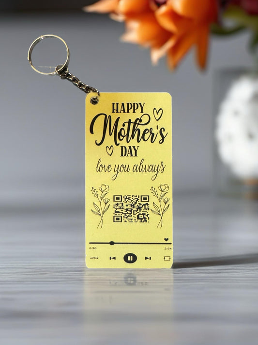 Custom Mother’s Day Voice Message Keychain – Personalized QR Code Gift