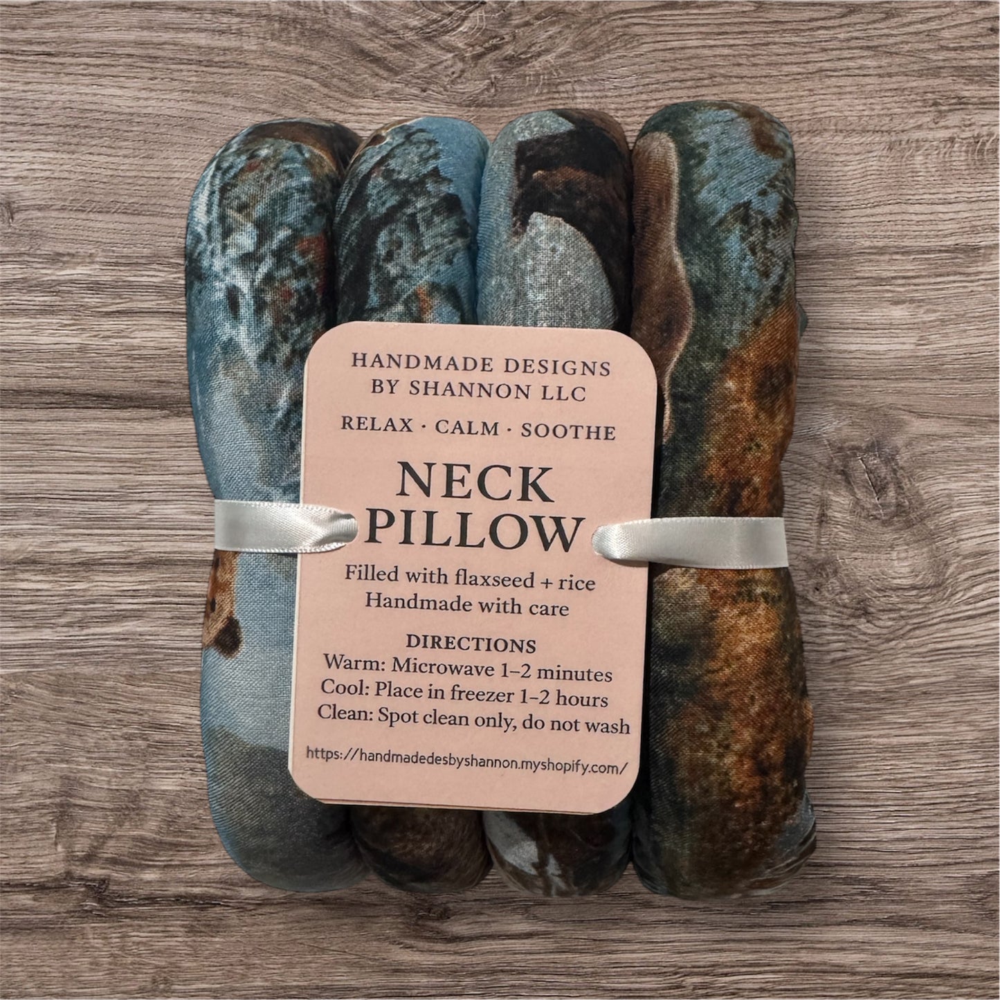 Bear Print Neck Pillow – Hot & Cold Therapy