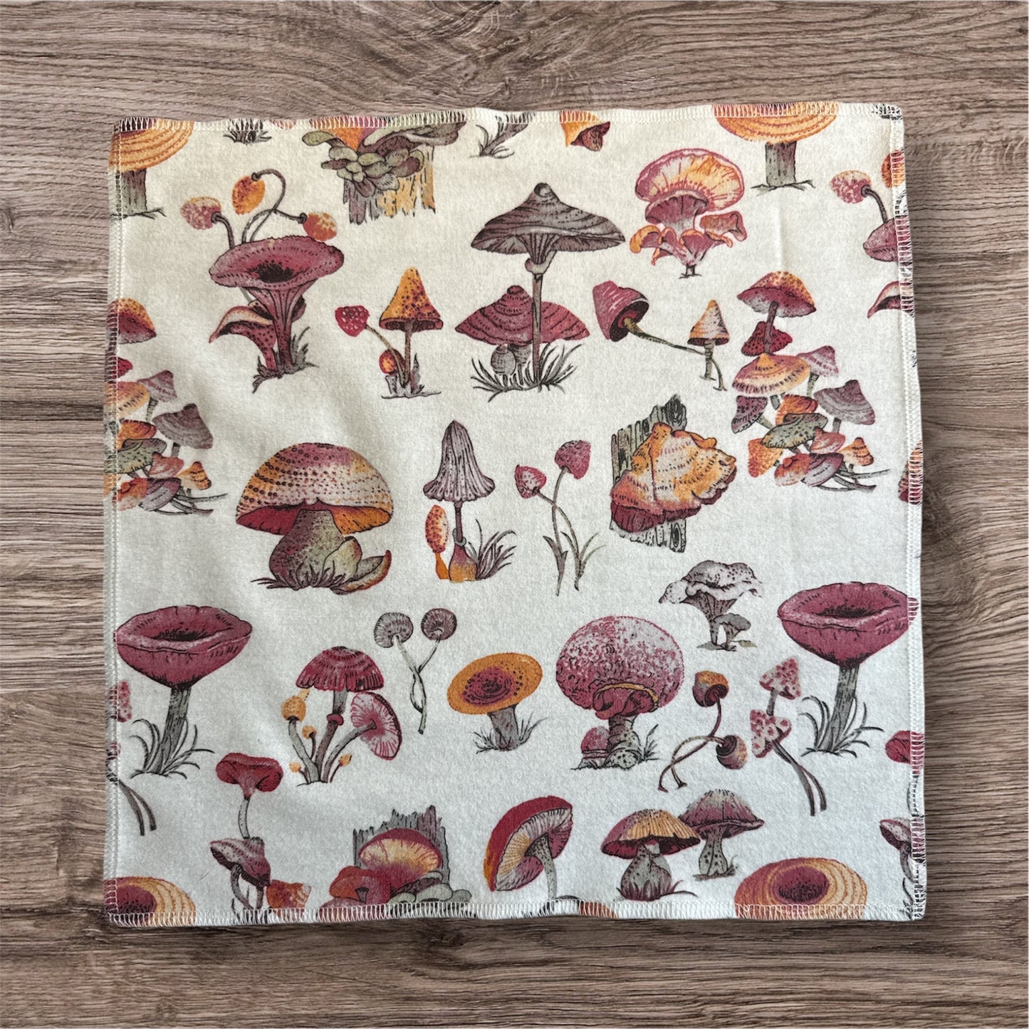 Mushroom Pattern 6-Pack Reusable Paper Towels – 12” x 12”