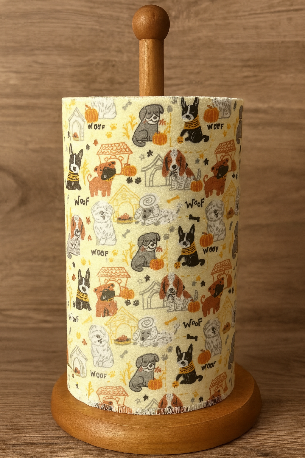 Reusable Paper Towels – Fall Dog Print (6-Pack) | Eco-Friendly Autumn Kitchen