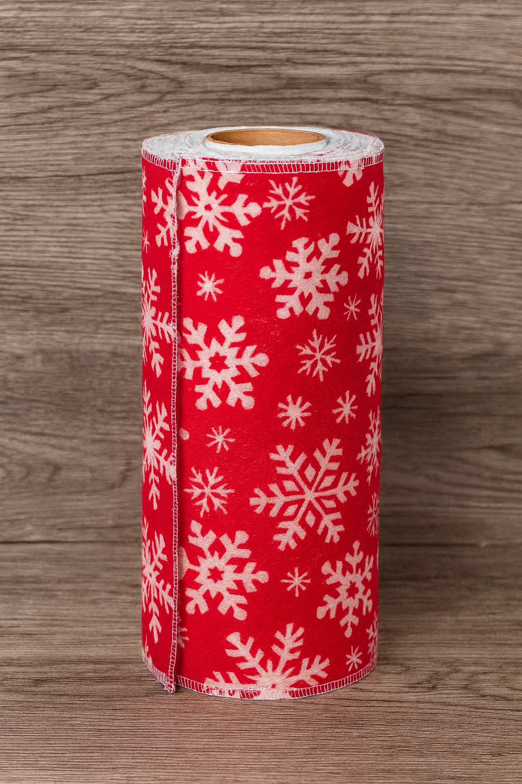 Reusable Paper Towels – Red Snowflake Print (6-Pack) | Eco-Friendly Holiday Kitchen