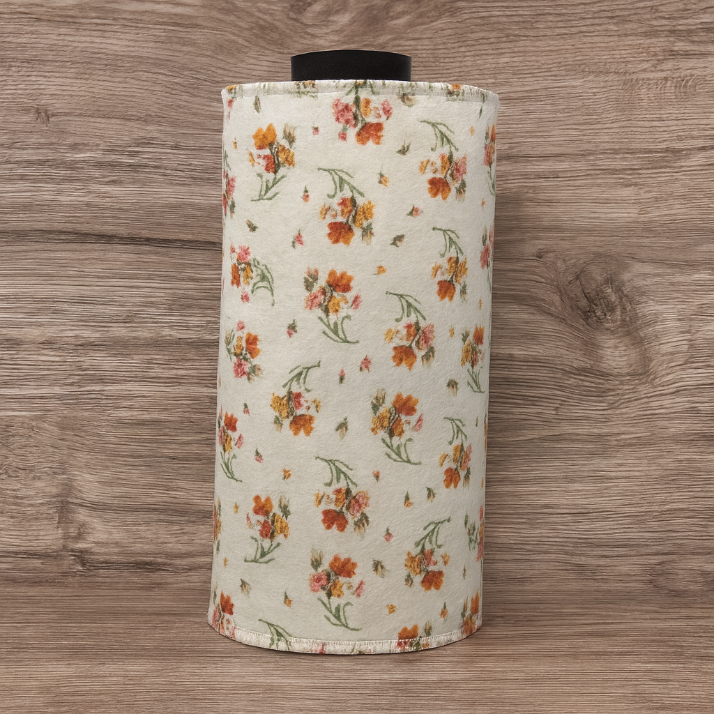 Reusable Paper Towels – Cream Floral Print (6-Pack) | Eco-Friendly & Washable