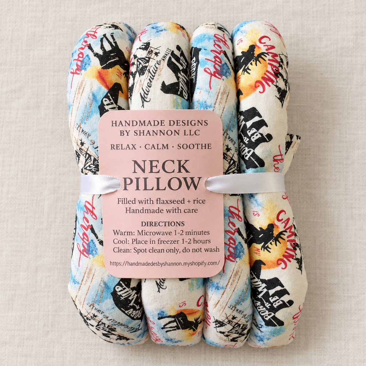 Camping Adventure Flaxseed & Rice Neck Pillow