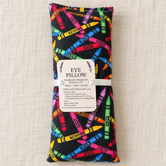 Colorful Crayon Flaxseed & Rice Eye Pillow