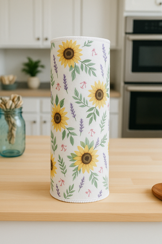 Reusable Paper Towels – Sunflower Floral Print | Eco-Friendly & Washable
