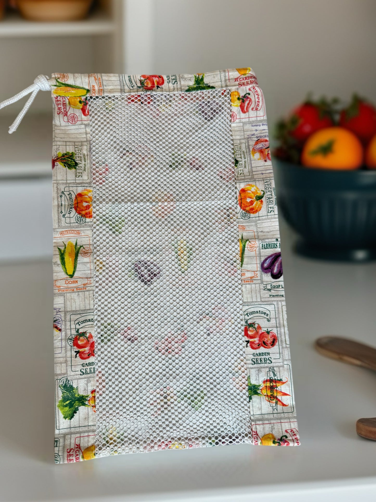 Reusable Produce Bag – Handmade Mesh Market Bag