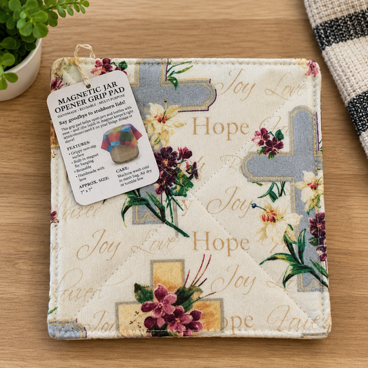 Faith, Hope & Joy Magnetic Jar Opener Grip Pad