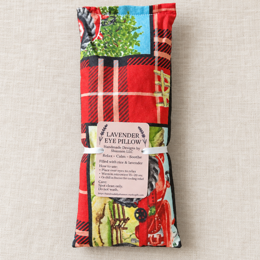 Farmhouse Plaid Flaxseed & Rice Eye Pillow