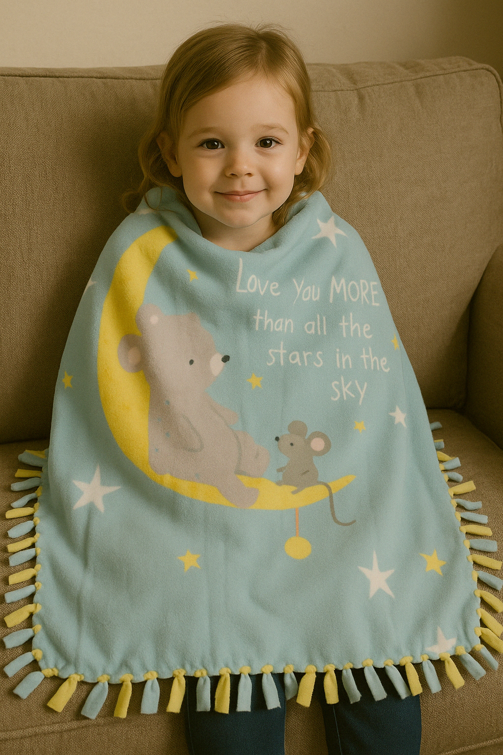 Custom Tie Knot Blanket – Handmade Fleece Throw for Cozy Comfort