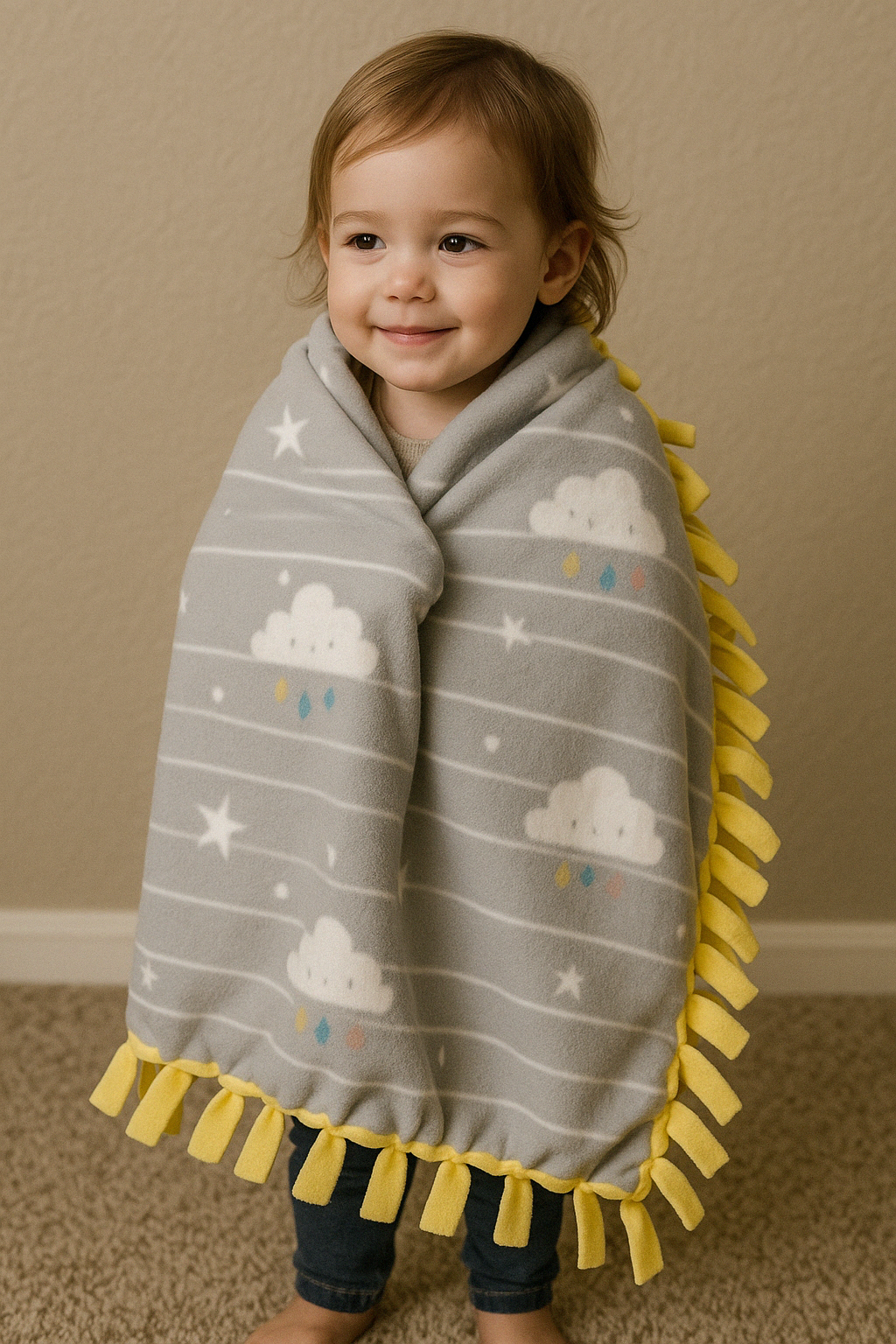 Custom Tie Knot Blanket – Handmade Fleece Throw for Cozy Comfort
