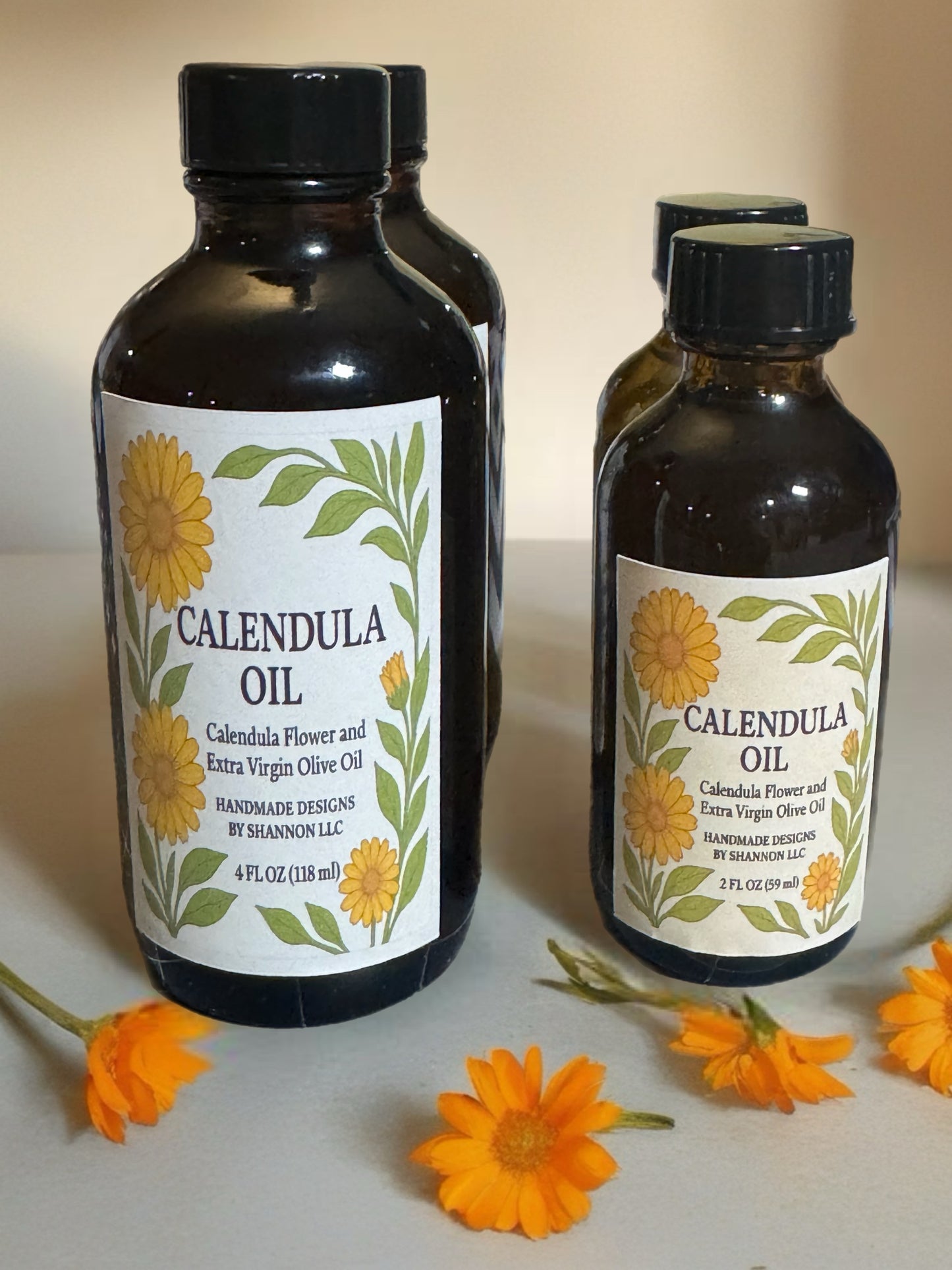 Calendula Oil – Handmade Herbal Infusion for Skin Care (2 oz / 4 oz)