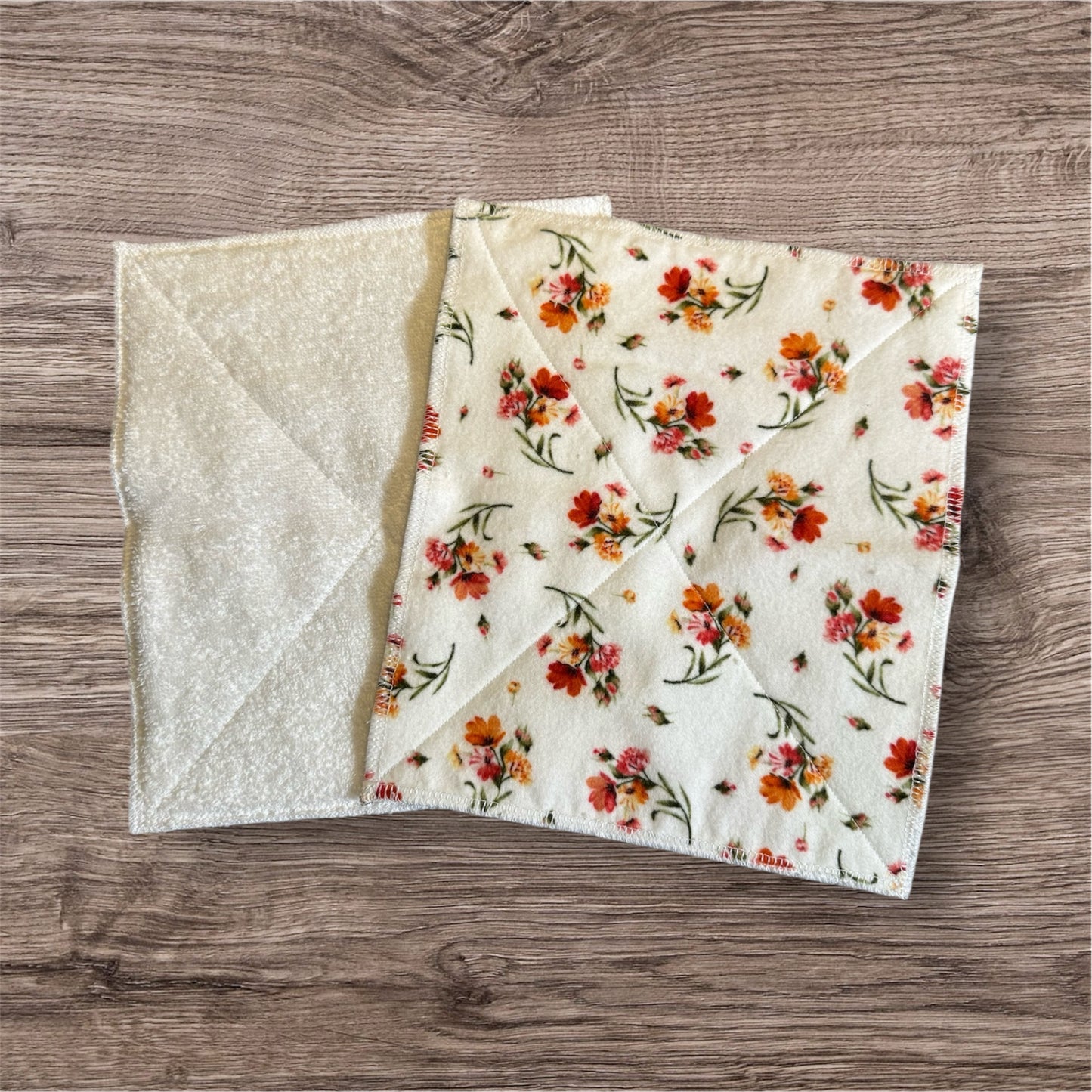 Reusable 2-Ply Dish Towels – Cotton Flannel & Terry Cloth, Absorbent Eco-Friendly Kitchen Towels (Set of 2)