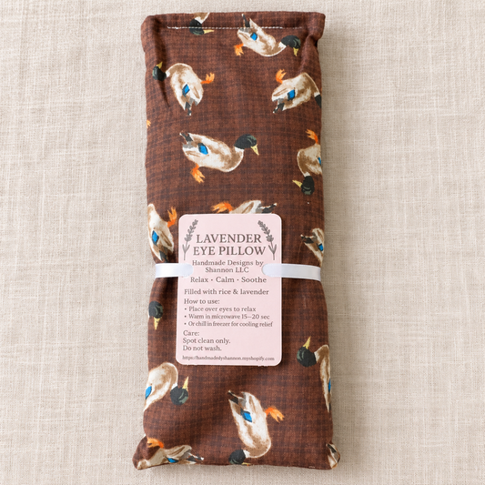 Mallard Duck Flaxseed & Rice Eye Pillow