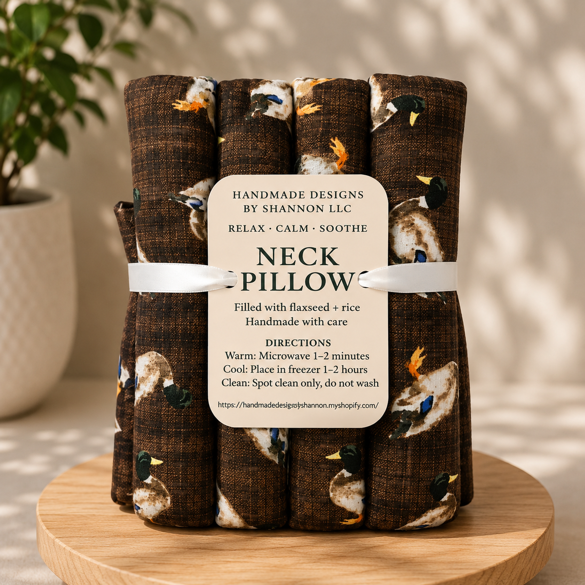 Mallard Duck Print Neck & Shoulder Pillow – Hot & Cold Therapy