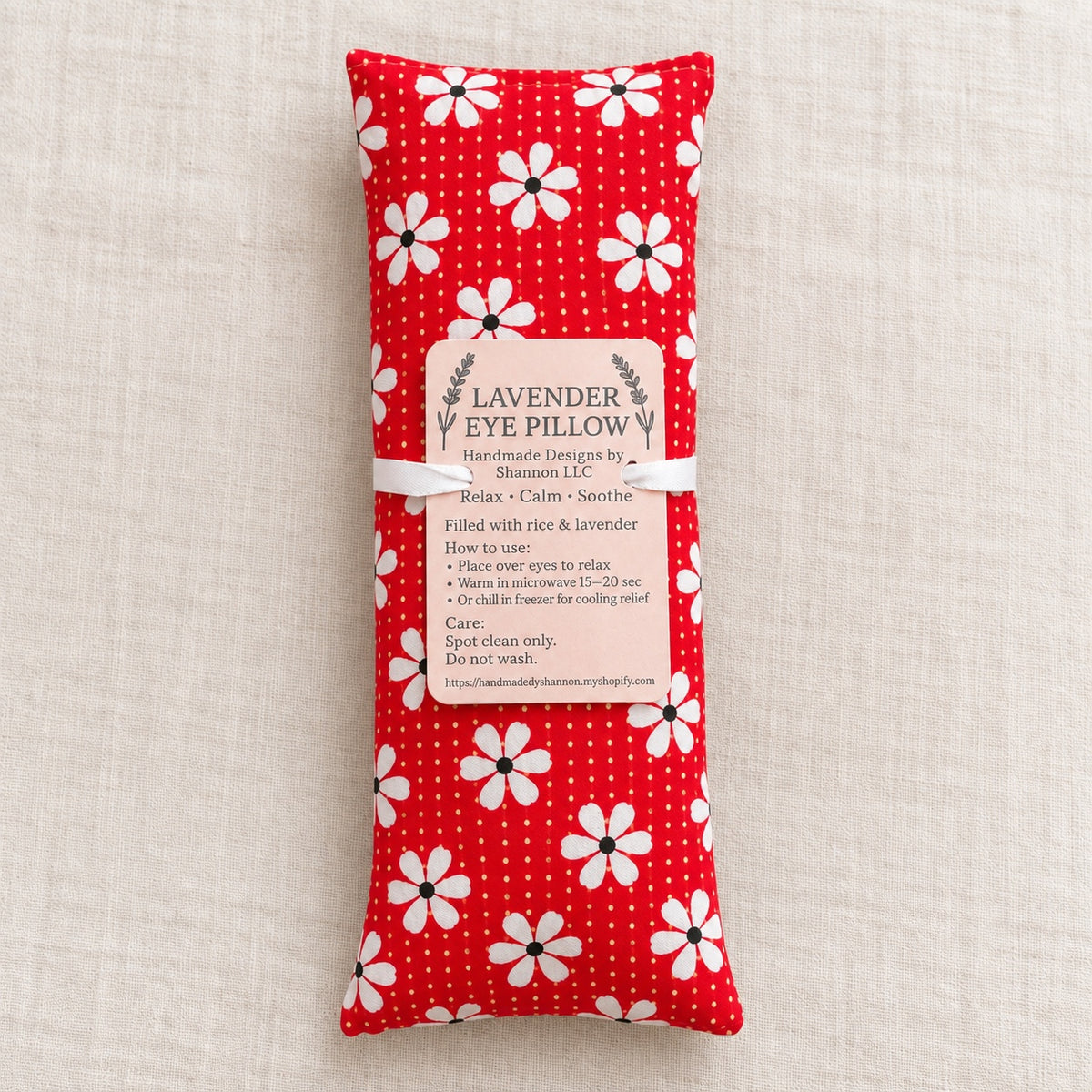 Red Daisy Eye Pillow – Hot & Cold Therapy Pack