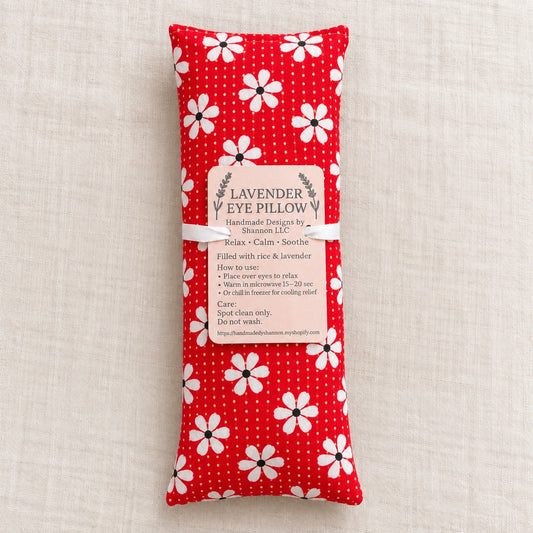 Red Daisy Eye Pillow – Hot & Cold Therapy Pack