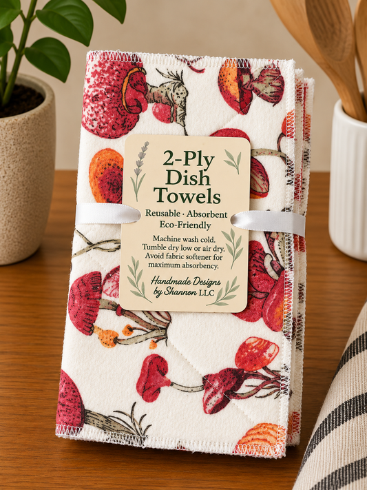 Rustic Mushroom 2-Ply Dish Towels