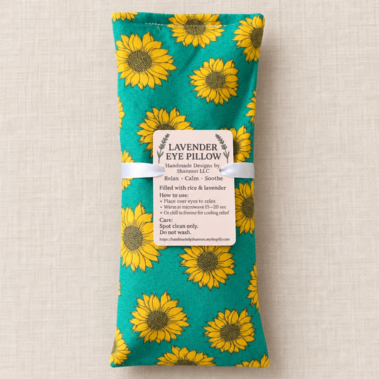 Sunflower Eye Pillow – Handmade Hot & Cold Therapy Pillow