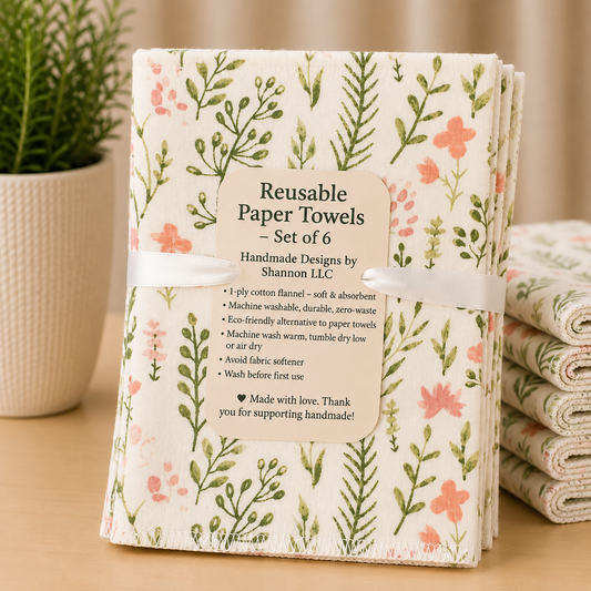 Wildflower Garden Reusable Paper Towels – Set of 6