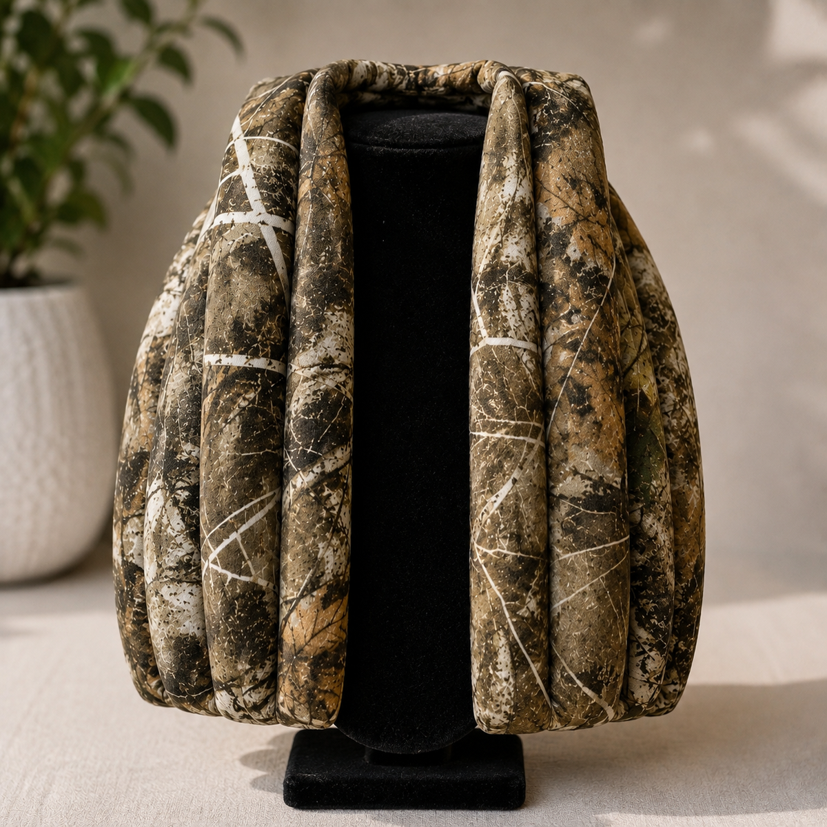 Woodland Camo Neck Pillow – Rustic Hunting Print