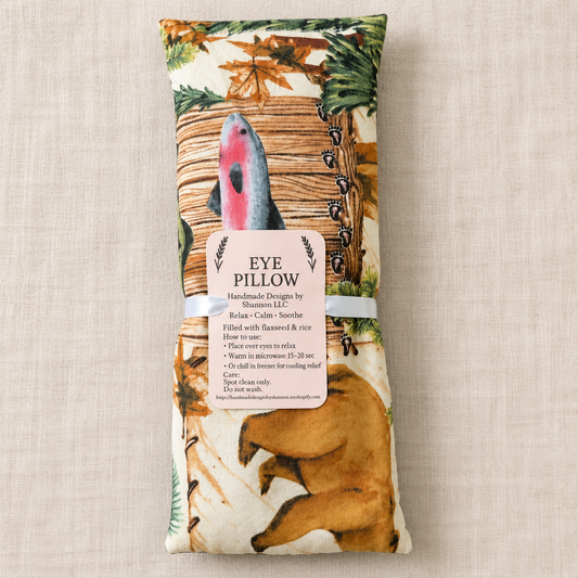 Woodland Fishing Flaxseed & Rice Eye Pillow