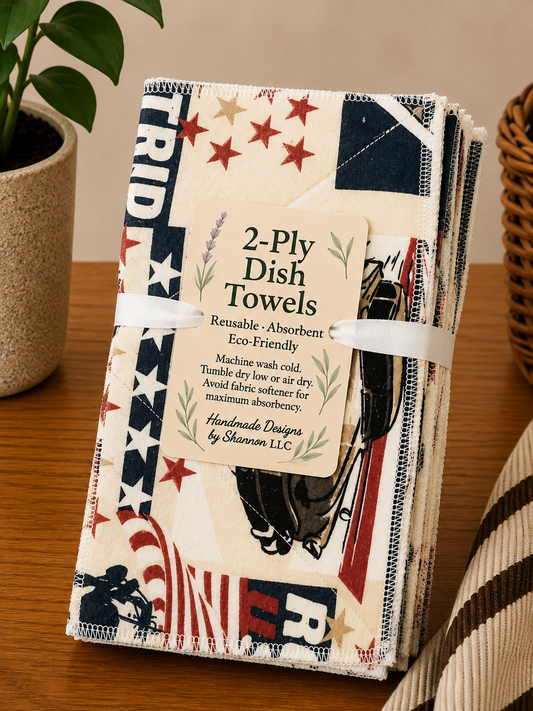Classic American Road Trip 2-Ply Dish Towels 🇺🇸