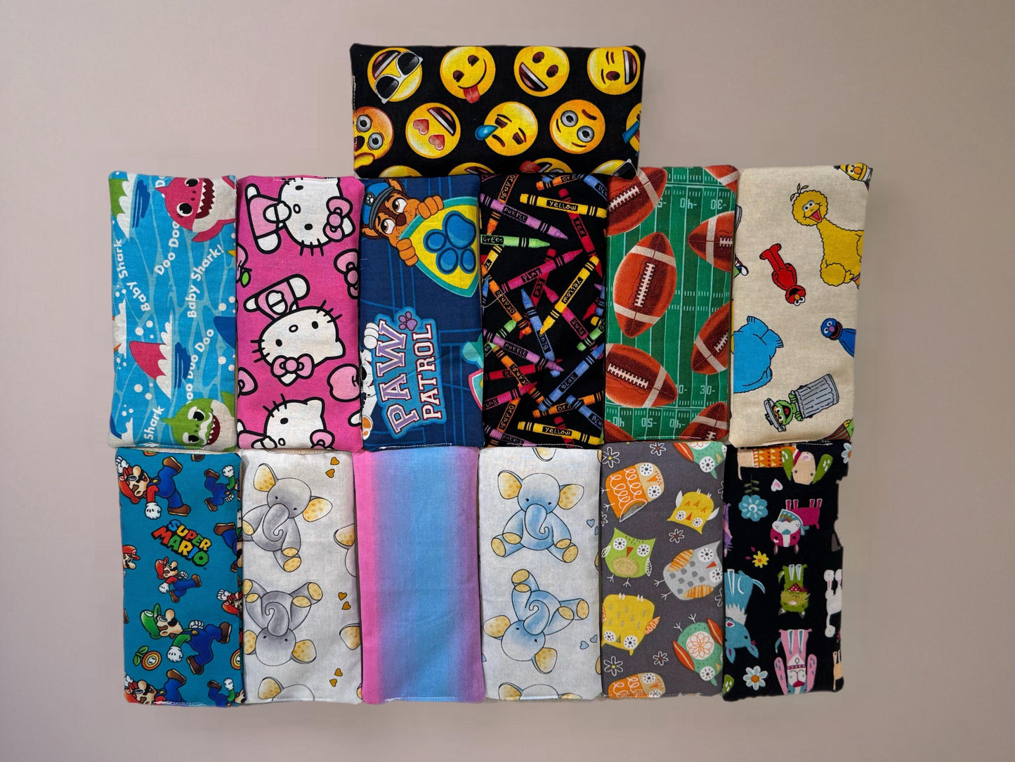 Kids Lavender Eye Pillow - Flaxseed Rice Filled - Calming Aromatherapy - Character Prints - Reusable Relaxation Gifts