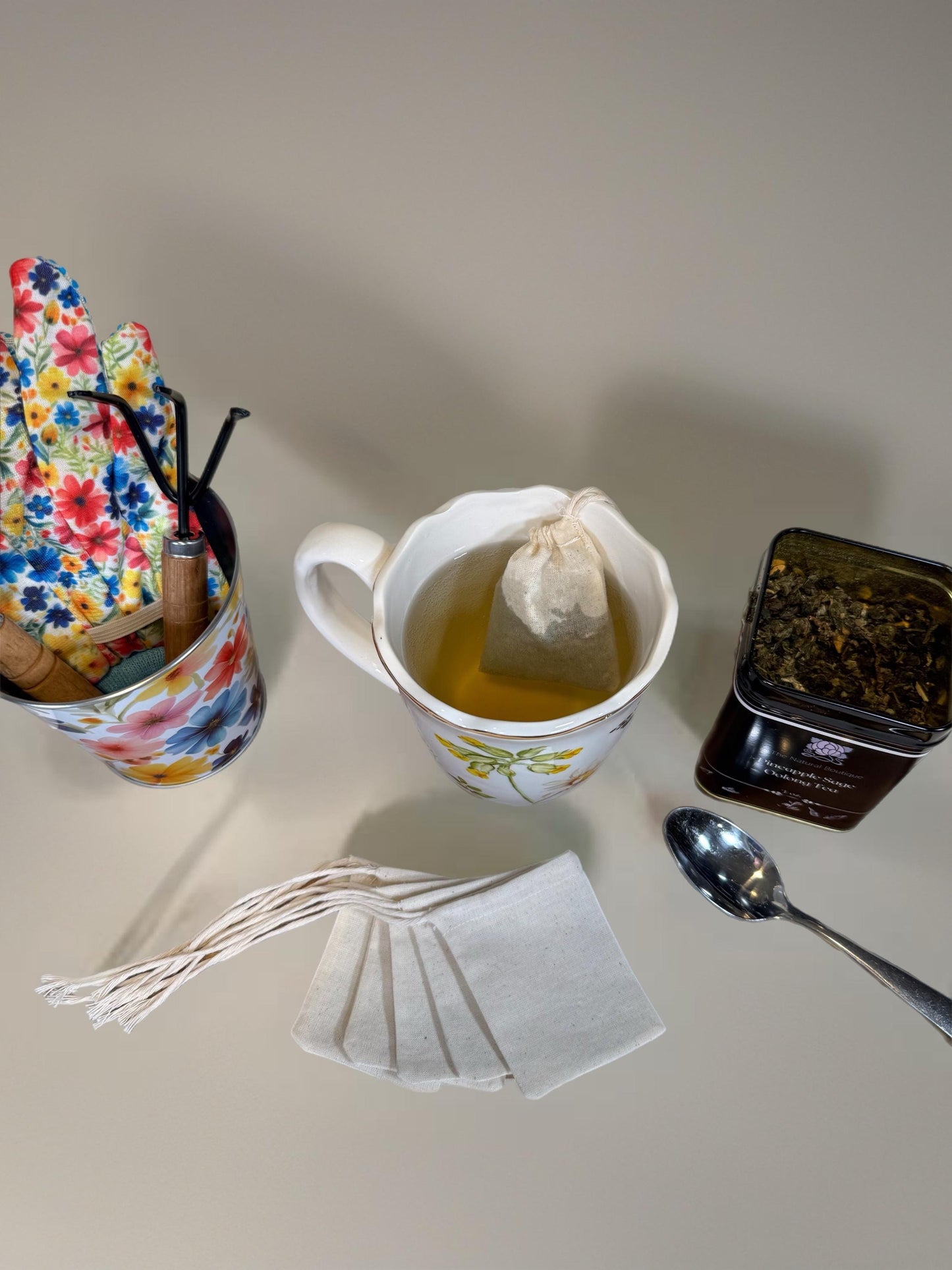 Eco-Friendly Reusable Tea Bags – 10 Pack | Handmade & Zero Waste Tea Filters