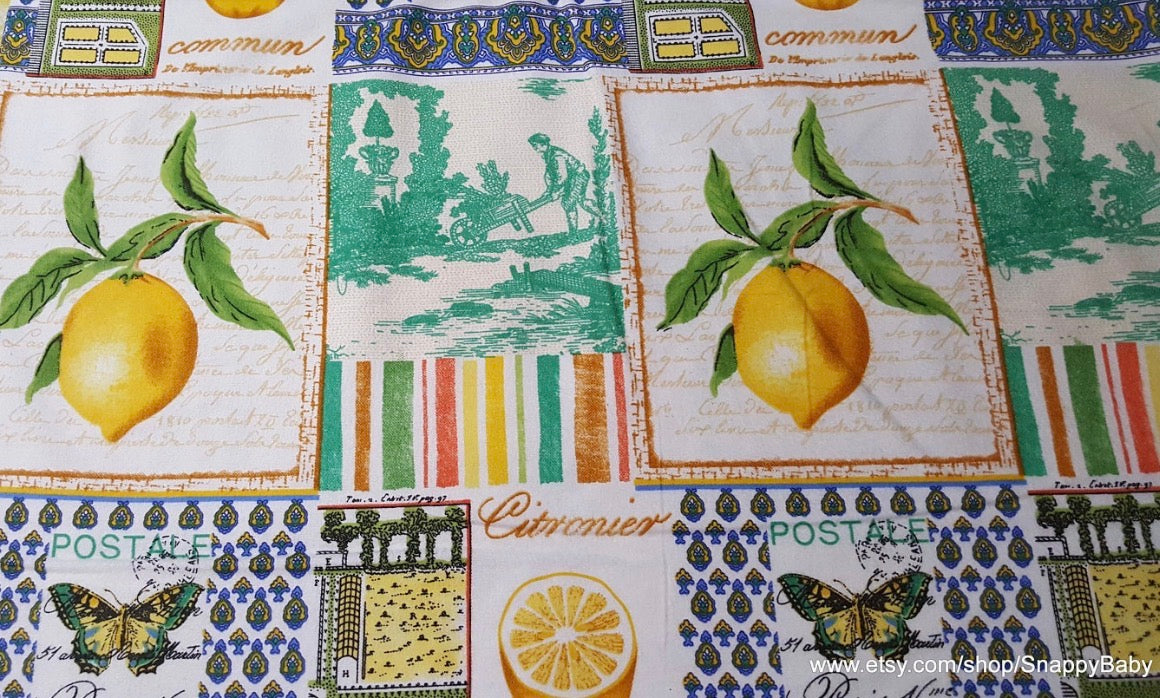 Vintage Postage Reusable Paper Towels – Set of 6 | Washable Cotton Flannel Kitchen Towels