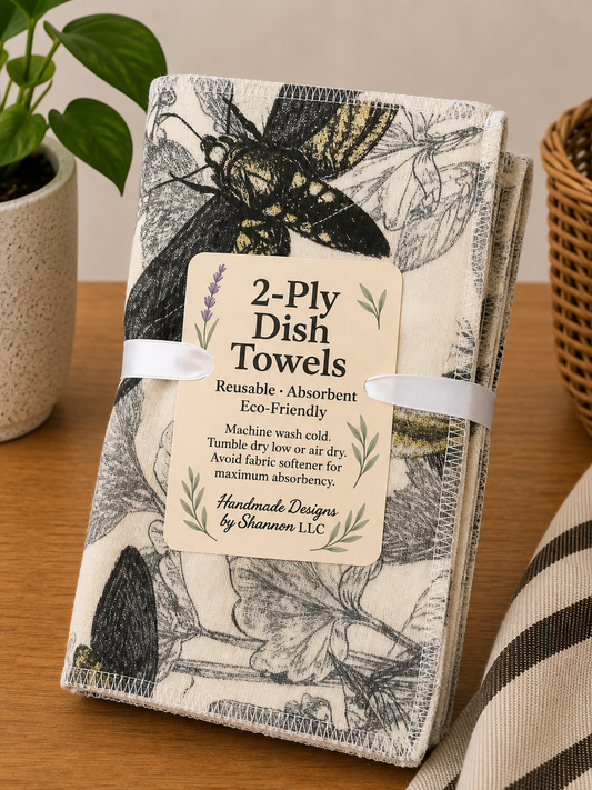Vintage Moths & Botanicals 2-Ply Dish Towels