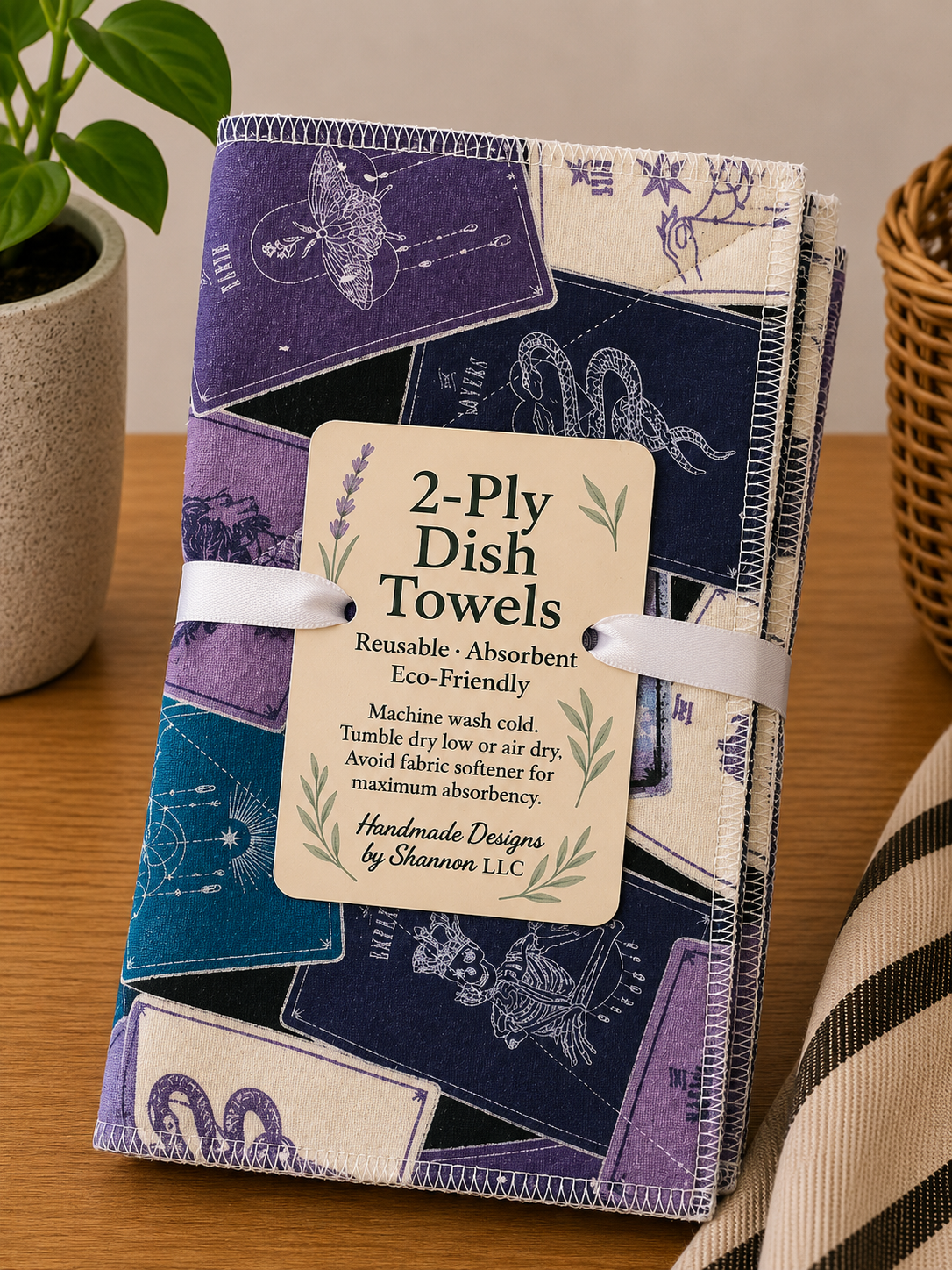 Mystic Tarot Cards 2-Ply Dish Towels