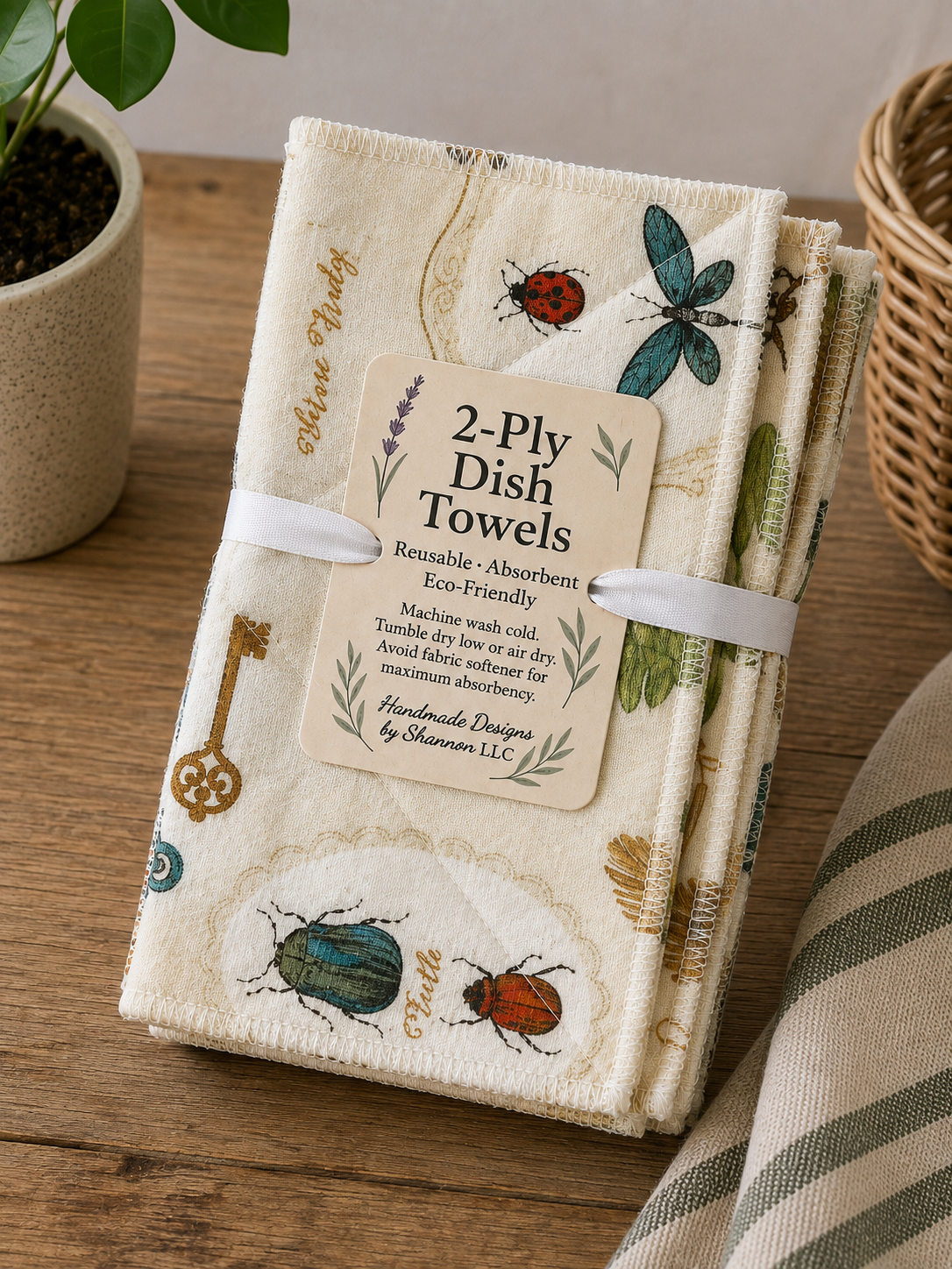 Vintage Nature Study 2-Ply Dish Towels