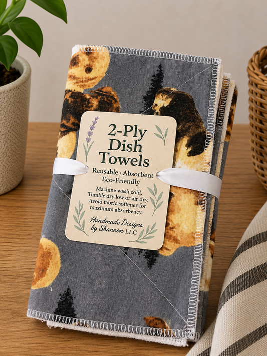 Puppy Pals 2-Ply Reusable Dish Towels