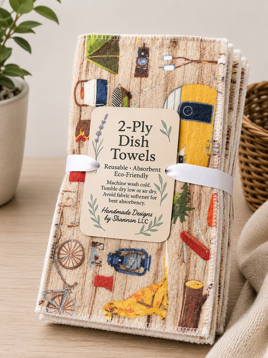 Camping Adventures 2-Ply Reusable Dish Towels
