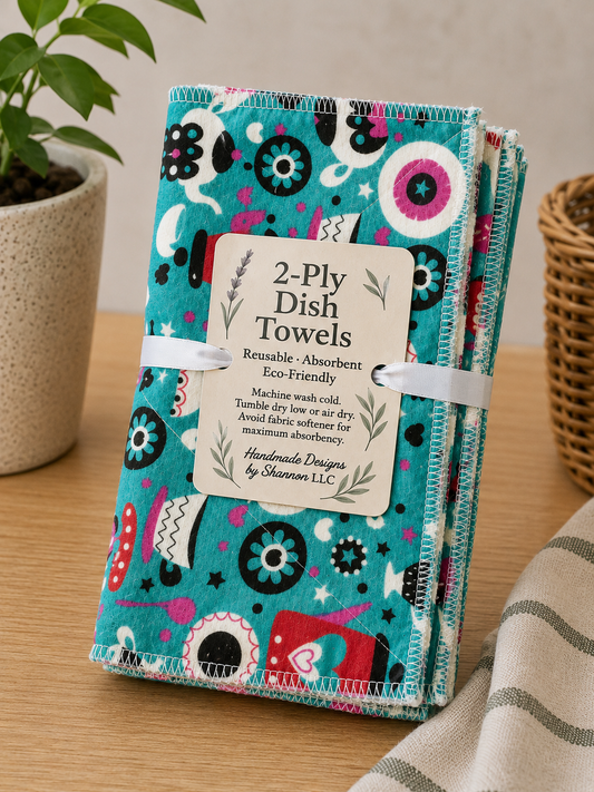 Tea Time 2-Ply Reusable Dish Towels